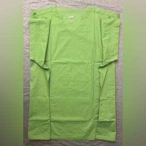 Elate Lime Green V-Neck Scrub Top, Size: 5XL, NIP